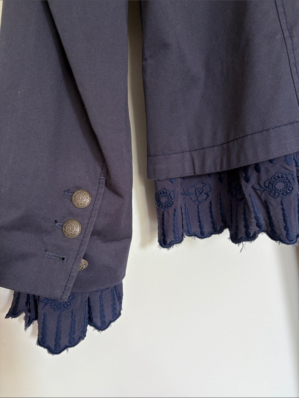 SUNDANCE Carolina Ruffle Military Velvet Blazer - Picture 7 of 12